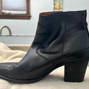 Black Leather Hunter Booties